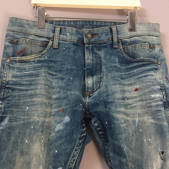 Fear of God Style CK Painted + Ripped Jeans Denim - Picture 10 of 16